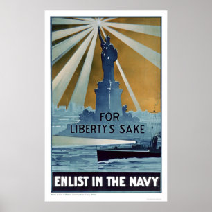 Póster Para a causa da liberdade, recrute no marinho