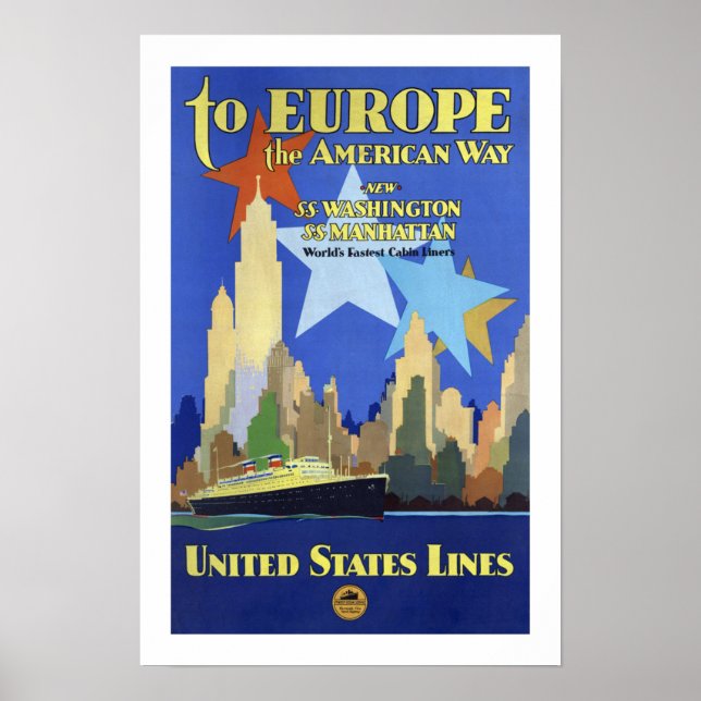 Poster Para a Europa, o caminho americano (Frente)