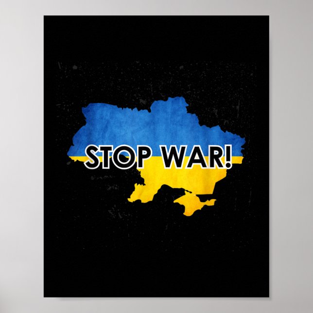 Poster Pára A Guerra Na Ucrânia - Apoiem Ucranianos _ Sem (Frente)