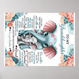 Poster Para a minha neta Elefante Noite, Ideia do present