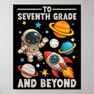 Poster Para a Sétima Série E Além Camiseta Astronauta Div