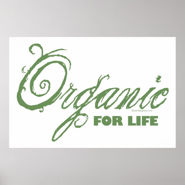 Póster Para a vida, orgânico (Frente)