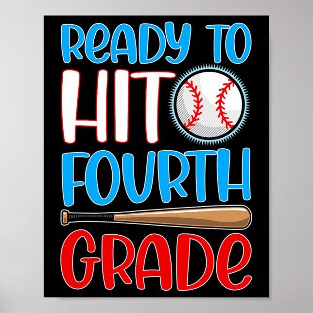 Poster Para Atingir O 4º Ano De Basebol Na Escola 202 (Frente)