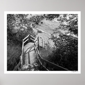 Póster Para baixo as etapas