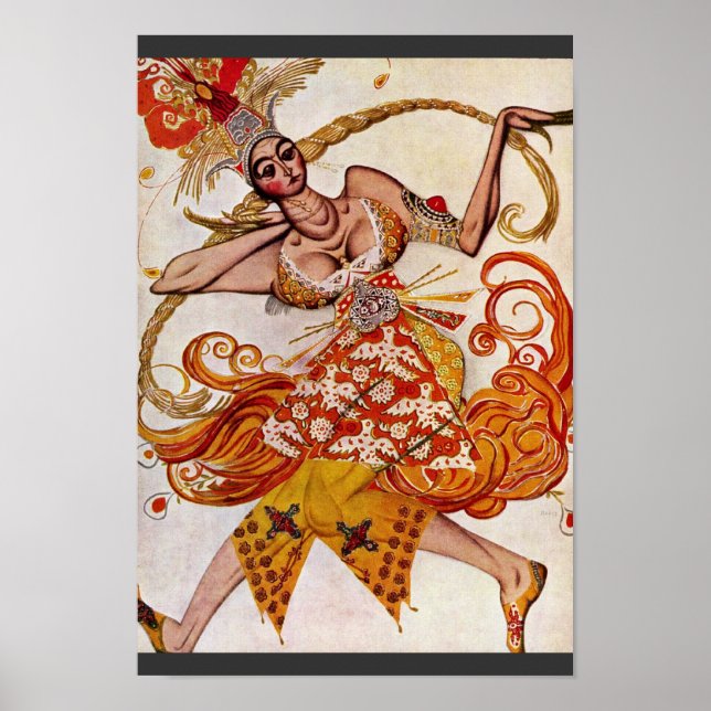 Póster Para Ballettfigurine: Firebird By Bakst Léon (Melh (Frente)