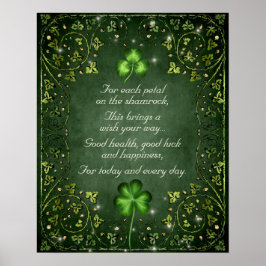 Poster Para cada feto no Shamrock - Irlandês dizendo