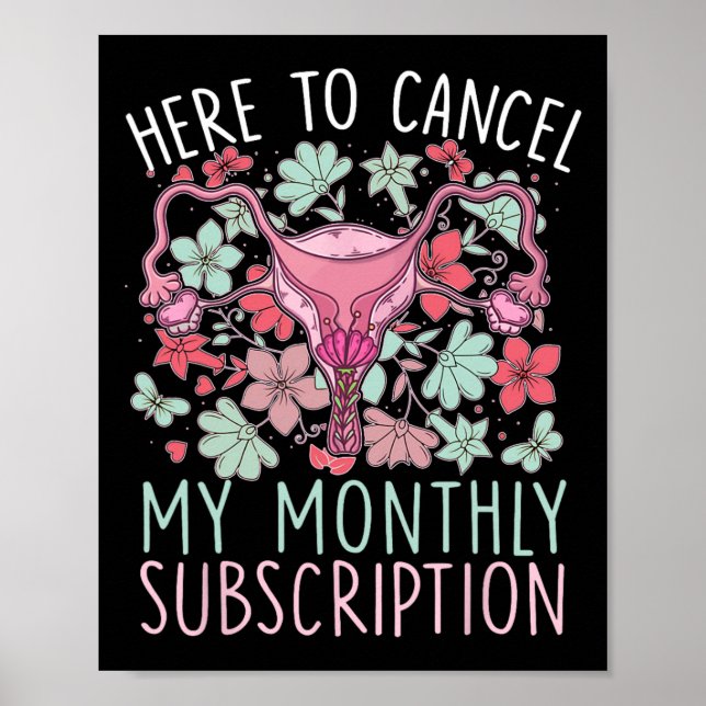 Poster Para Cancelar a minha histerectomia de subscrição  (Frente)