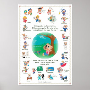 Poster para Crianças - Bailey Bear na Terra de I A