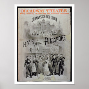 Poster para do "o Pinafore HMS", executado pelo C