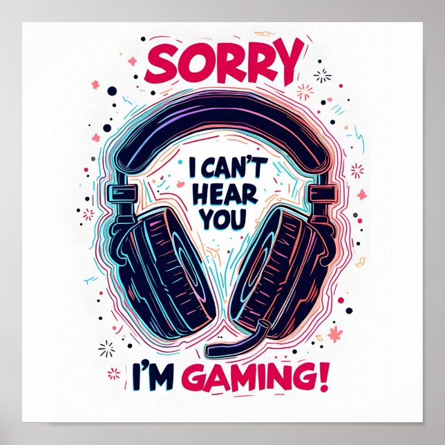 Poster para Fones de ouvido de jogos (Frente)