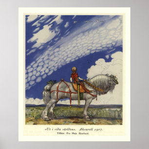 Póster Para fora no mundo largo por John Bauer