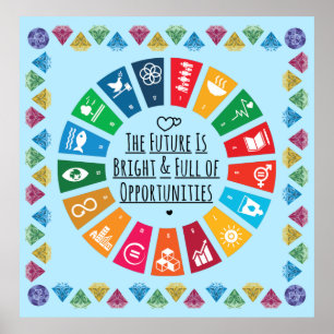 Poster para Futuro Inspirador - Arte de Parede Mot