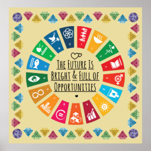 Poster para Futuro Inspirador - Arte de Parede Mot