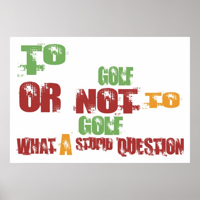 Poster Para Golfe (Frente)