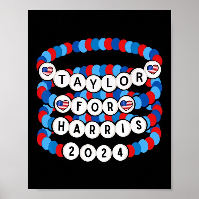 Poster Para Harris 2024 Charm Bracelet Support Kamala Har (Frente)