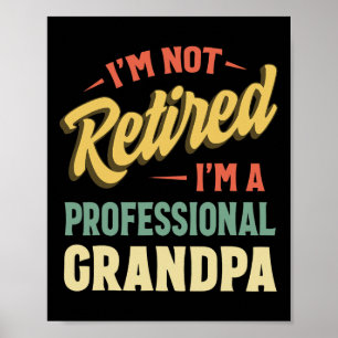 Poster Para Homens Engraçado Dia de os pais Aposentado Vo