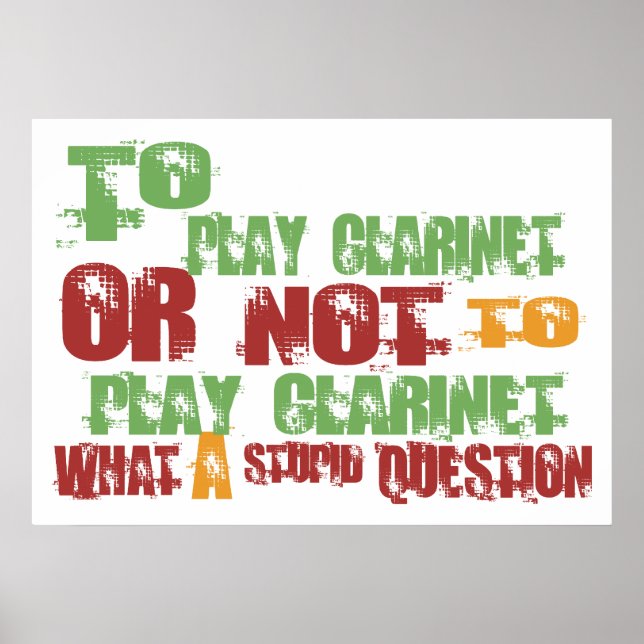 Poster Para Jogar Clarinet (Frente)