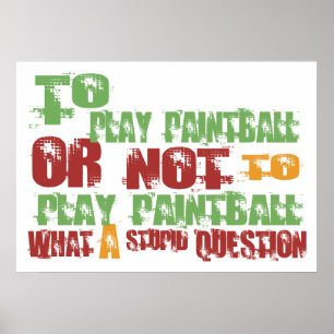 Póster Para jogar o Paintball