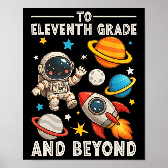 Poster Para Júnior E Além Astronauta Engraçado De Volta à (Frente)