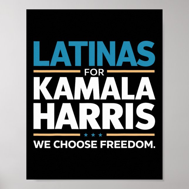 Poster Para Kamala Harris 2024 Escolhemos Liberdade (Frente)