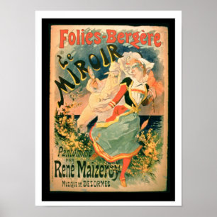 Poster para "Le Miroir" no Folies-Bergere, um pa