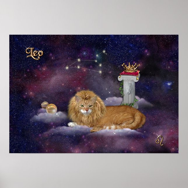 Póster Para Leos e Gatos (Frente)