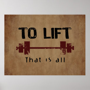 Póster Para levantar o Bodybuilding