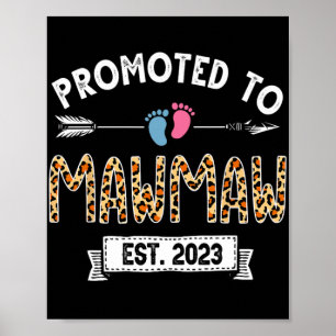 Poster Para Mawmaw Est 2023 Dia de as mães Leopard