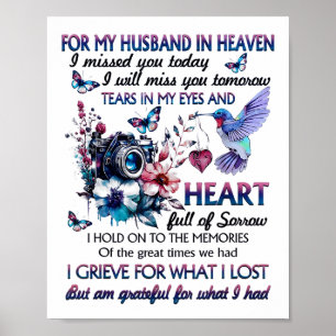 Poster Para Meu Marido No Céu Senti Saudades Hoje