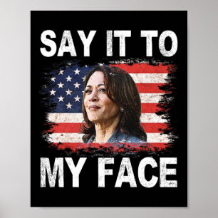 Poster Para Minha Cara, Engraçado Kamala-harris Aborda Tr
