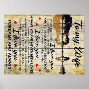 Poster Para minha esposa, presente   Carta Ao Meu Marido 