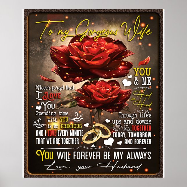 Poster Para Minha Esposa Presente, Presente De Casal, Pre (Frente)