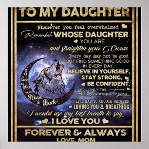 Poster Para Minha Filha Borboletas Presente, Filha Aniver