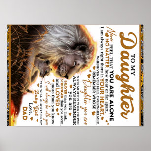 Poster Para Minha Filha, Presente De Aniversário Da Filha