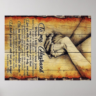 Poster Para Minha Letra Marido, Bonito Cita Presente