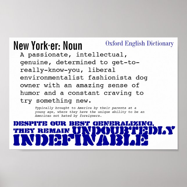 Poster para New Yorker (Frente)