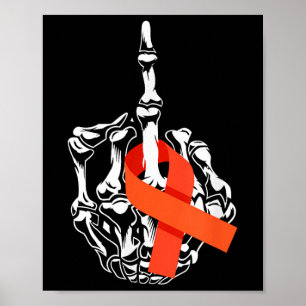 Poster Para o Cancer de Leucemia do Dedo Médio Cancer