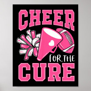 Poster Para O Cheerleader De Consciência Do Cancer De Mam