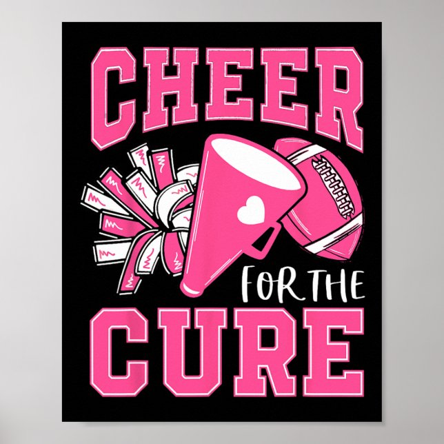 Poster Para O Cheerleader De Consciência Do Cancer De Mam (Frente)