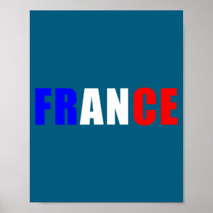 Poster Para o conjunto da bandeira da França Jersey franc