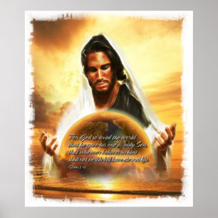 Póster Para o deus amado assim o mundo… 3:16 de John