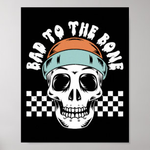 Poster Para o esqueleto ósseo Halloween 2 Birthday Toddle