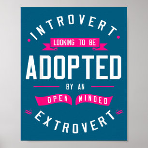 Poster Para o introvertido que procura humor de introvert