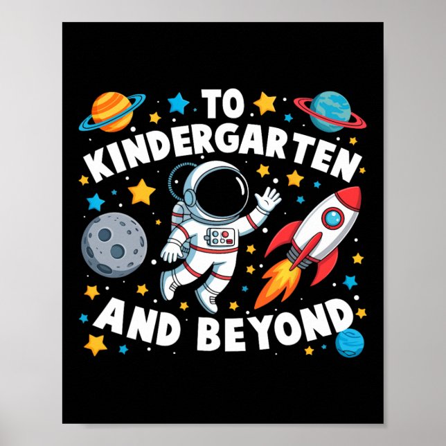 Poster Para o jardim de infância e além Astronauta De Vol (Frente)