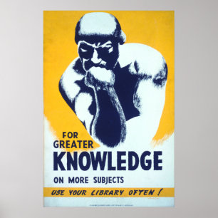 Poster Para o maior conhecimento - use sua biblioteca