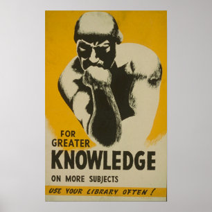 Poster Para o maior conhecimento - visite sua biblioteca