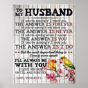 Poster Para o meu Design do marido, novo presente para ca