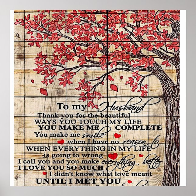 Poster Para o meu marido | Citações Engraçadas Ao Present (Frente)