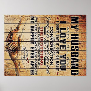 Poster Para o meu marido Decor, Letra de amor