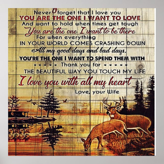Poster Para o meu marido Design | Carta De Amor Para Mari (Frente)